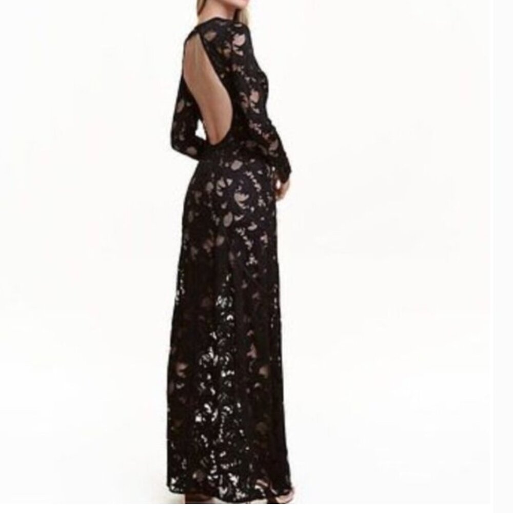 NWT Black Lace Long Sleeve Dress Size 10